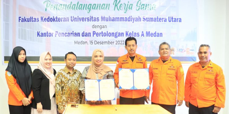 Penandatanganan Kerjasama FK UMSU dengan BASARNAS Kota Medan