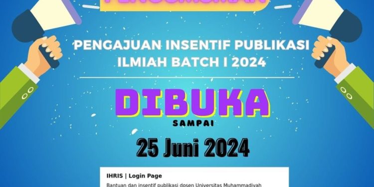 Pengajuan Insentif Publikasi Ilmiah Batch I tahun 2024