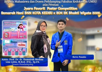 Mahasiswa FKIK UMSU Juara Favorit Poster Competition Semarak Hani BNN KOTA KEDIRI x IKM IIK Bhakti Wiyata 2025