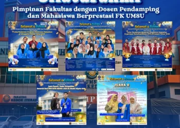 Silaturahmi Pimpinan Fakultas Kedokteran UMSU bersama Dosen Pendamping dan Mahasiswa Berprestasi