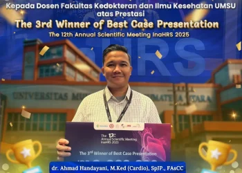 Dosen FKIK UMSU meraih “The 3rd Winner of Best Case Presentation”