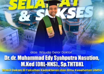 Selamat dan Sukses! Dr. dr. M. Edy Syahputra Nasution, Wakil Dekan III FKIK UMSU, Raih Gelar Doktor