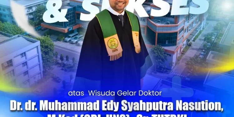 Selamat dan Sukses! Dr. dr. M. Edy Syahputra Nasution, Wakil Dekan III FKIK UMSU, Raih Gelar Doktor