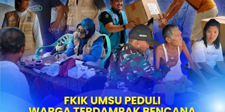 FKIK UMSU Turun Langsung, Berikan Bantuan Kesehatan dan Kemanusiaan bagi Korban Bencana Banjir