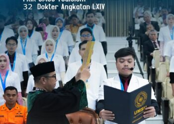 FKIK UMSU Lantik 32 Dokter Baru Angkatan LXIV, Siap Jawab Tantangan Kesehatan Nasional