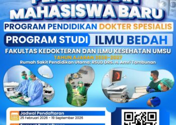 FKIK UMSU Buka Pendaftaran Program Studi Spesialis Bedah dan Pulmonologi Tahun Ajaran 2026-2027